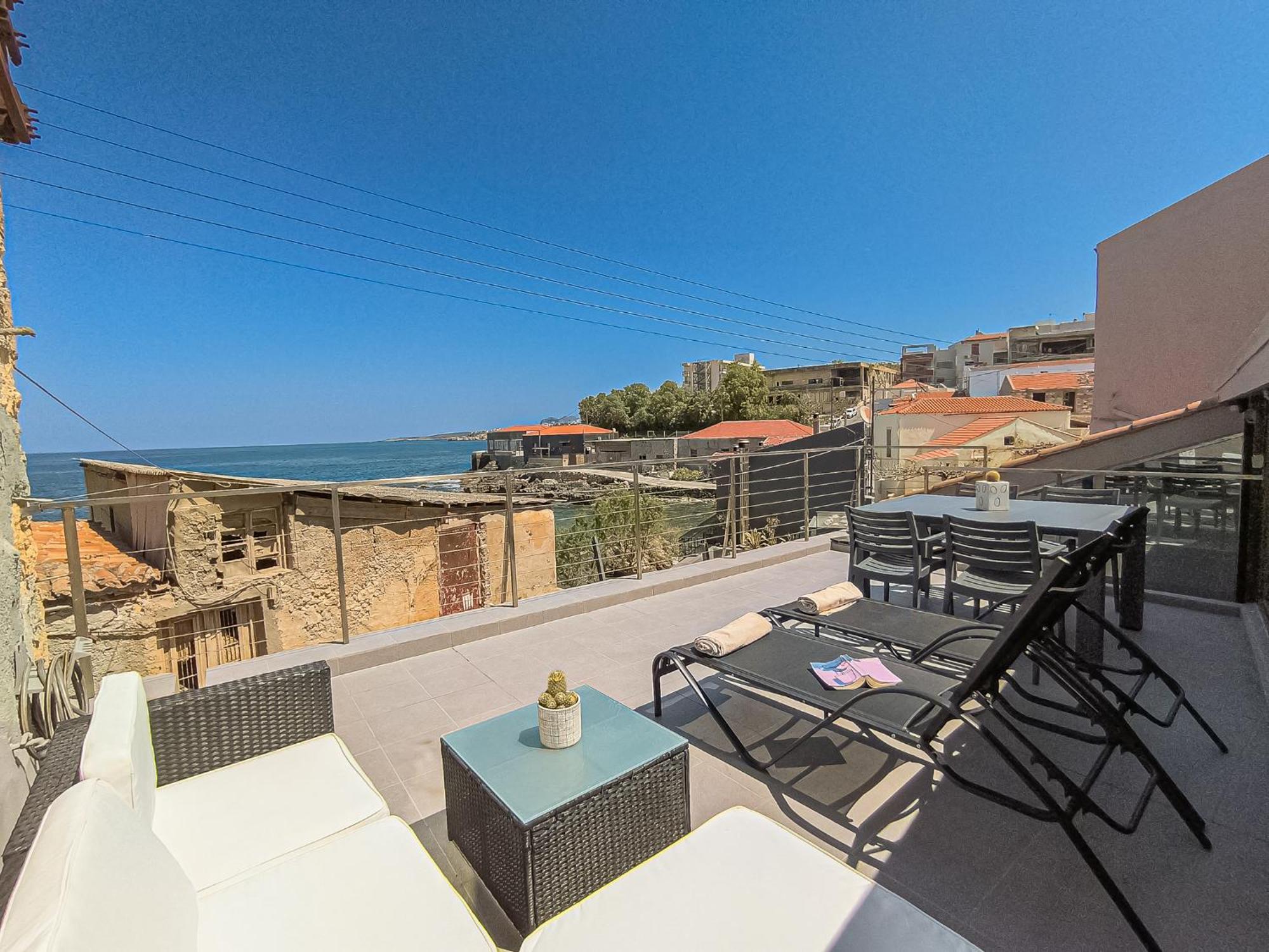 Charming Old Tannery House With Spacious Veranda And Stunning Sea View! Chania  Exterior foto
